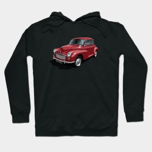 Morris Minor in maroon Hoodie